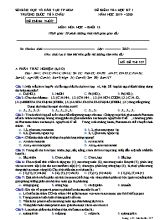 Đề kiểm tra học kỳ I môn Hóa học Lớp 12 - Mã đề 357 - Năm học 2019-2020 - Trường quốc tế Á Châu